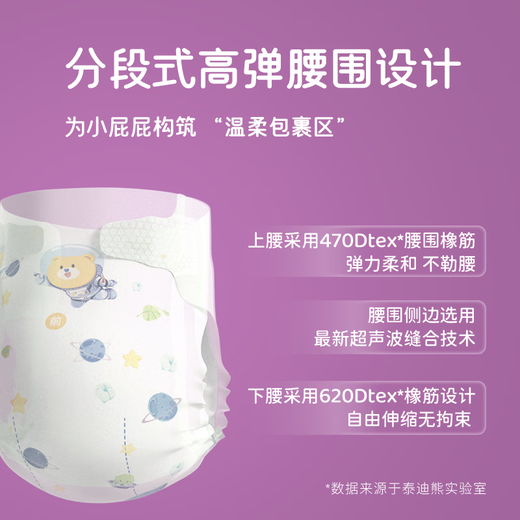 泰迪熊纸尿裤试用装 探险家拉拉裤超薄透气干爽婴儿尿不湿体验装 拉拉裤XXL4片(24-34斤)