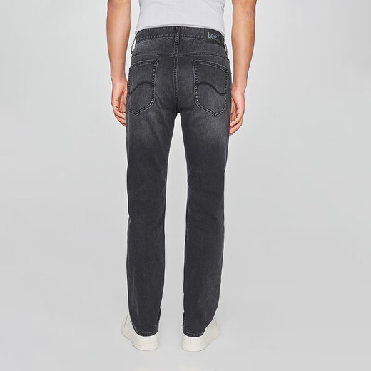 Lee [Ende von Zhang Linghe] Coole Hosen 25 Neue Produkt 723 Slim Mid-T-Taist gerade und dünn schwarz-grau-Männer-Jeans Schwarz und Grau 34
