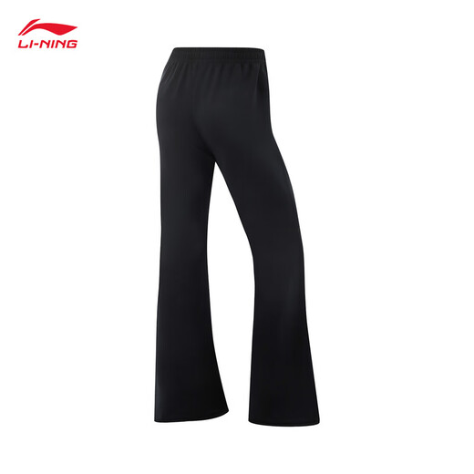 Li Ning Fitness Series Milk Fu Pants Micro-flare Waiting Pants Women's 25 Autumn and Winter New Fashionable Skin-Friendly Comfortable Sports Pants [Skin-friendly and breathable] Regular-Friendly-Black (718 models)-1 XL