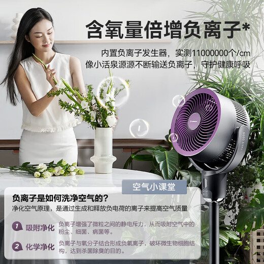 Airmate Circulation Fan Negative Ion Purification Air Circulation Fan AI Voice Electric Fan Intelligent Flash Control Floor Fan High Wind Silent Bedroom Household Desktop 2025 New Senyang MAX Live Broadcast Room Same Style - Negative Ion Purification FA18-SRDI210