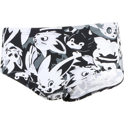 YINGFA Badehose für Herren, professionelle Rennhose, Herren-Badeanzug für Erwachsene, Schwimmtraining, modische Badehose, 9679, Schwarz-Weiß-Druck, M, empfohlener Taillenumfang 68–73 cm