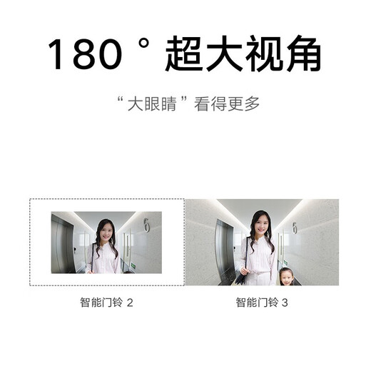 Xiaomi (MI) Smart DoorBell 3 2k Auflösung 180 Super großes Sichtfeld Heimat-Eye-Kamera Anomalie-Bewegung vor dem Tür Handy Mobile anzeigen und entfernte Echtzeit anzeigen Xiaomi Smart Türklingel 3