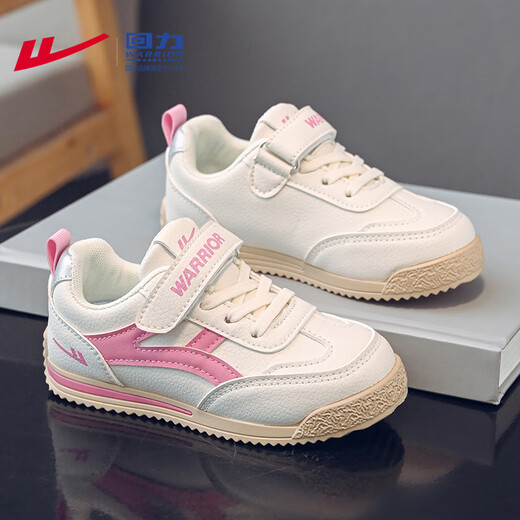 Warrior children's shoes, girls' sneakers, spring and autumn soft-soled lightweight children's sports shoes WZ(CL)-1076 m/rose 36