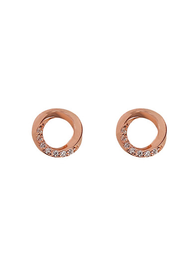 Shiyi Outlets high-quality counter clearance and removal 18K gold grade earrings rhinestone rose gold earrings silver and white