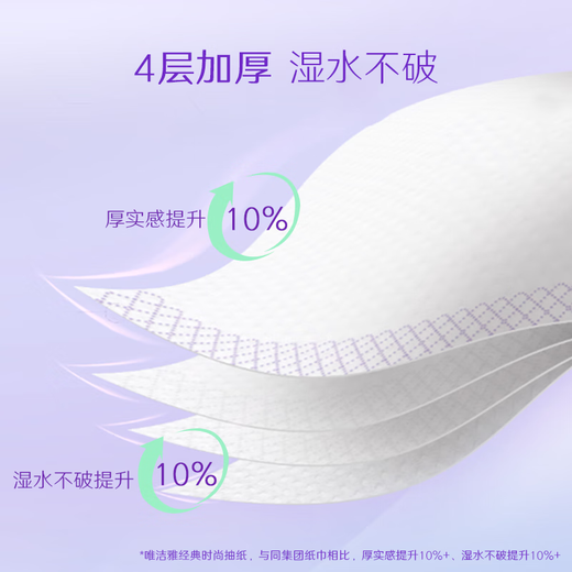 Weijieya handkerchief paper 4 layers 7 sheets * 12 packs classic series L size small pack tissue facial tissue not easy to break when wet