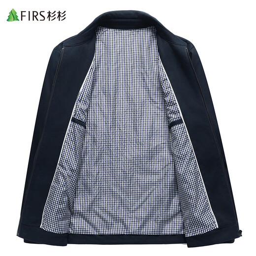 Shanshan [100% Baumwolle] Reine Baumwolljacke für Männer Frühling und Herbst -Revers -Sachverkehr für Business Casual Dad Tops für Männer