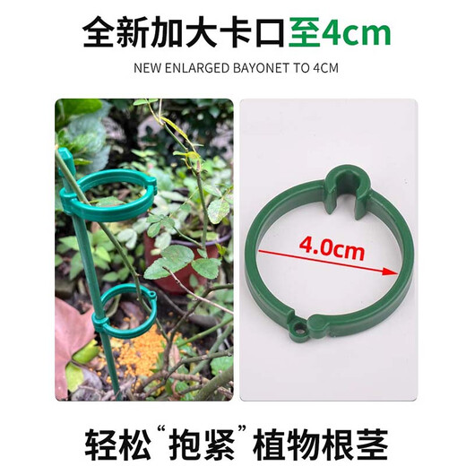 Shanghai Gardener Plant Support Pole Monstera Flower Support Frame Green Planting Gardening Vegetables Tomato Climbing Frame Prevent Lost Fixed Artifact 30cm/3 high roots 6 snaps + 3 floor inserts