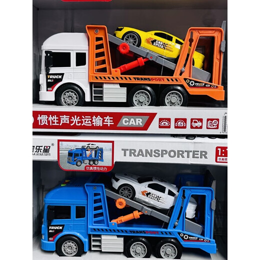 Yin Qibaolexing's story-telling engineering vehicle excavator sound and light inertia police car transport truck school bus simulation toy car Baolexing fire storage aircraft + 4 alloy cars