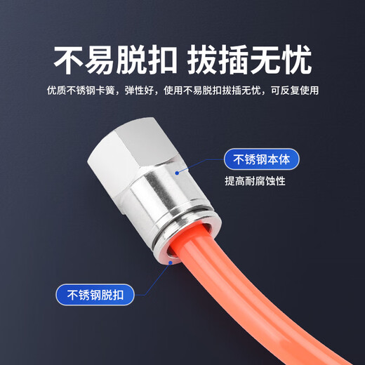 EXSN 304 stainless steel internal thread joint pneumatic joint PCF air pipe joint straight metal joint PCF10-04