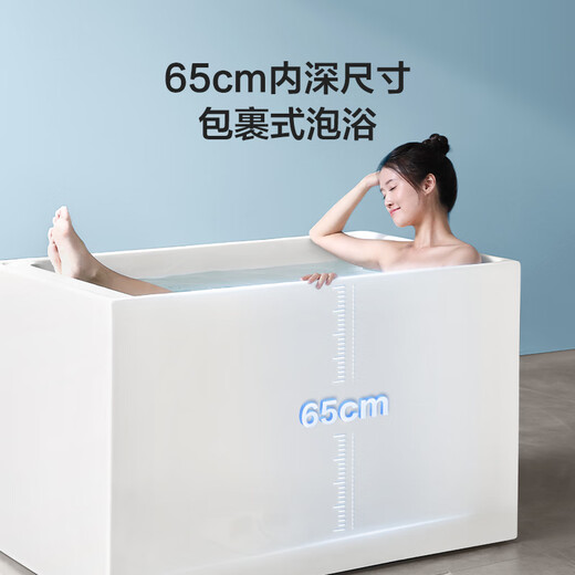 恒洁（HEGII）浴缸 家用小户型亚克力深泡独立浴缸水件缸 深泡独立浴缸HLB673KNA1-90