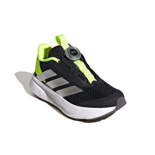 Adidas (adidas) Chaussures pour enfants Sneakers pour garçons 25 Summer Duramo Mesh Boa's Boa Running Running Casual Chores JI1694 JI1694 Noir / Metallic Silver / Citan Bright Yellow 35.5 Taille / 3UK / FOT LONGUEUR 21,5 cm