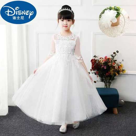 Disney Girls Princess Rock Langer Rock Sommershow Host Hochzeitskleid Super Fairy Feen -Kinderkleid Kinder Performance Kleid geschwollene Rock 683 Weste [Shrimp Pink] [Sammeln Sie Crown 150