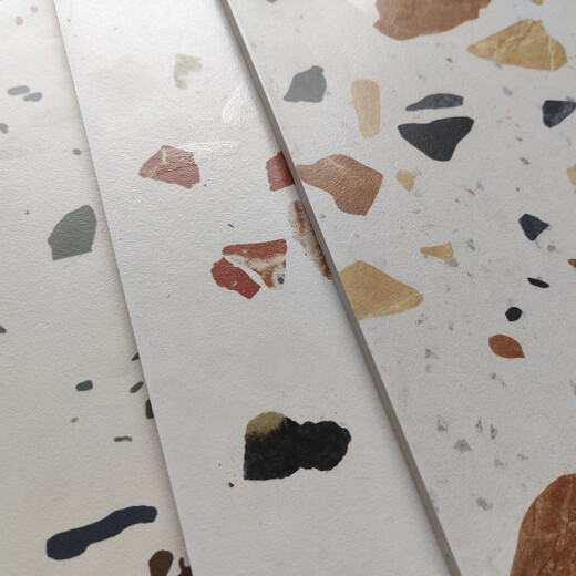 
The same style is suitable for Foshan terrazzo antique tiles 600x600 restaurant clothing store matte blue pink floor tiles shopping mall bathroom deep khaki ST6636