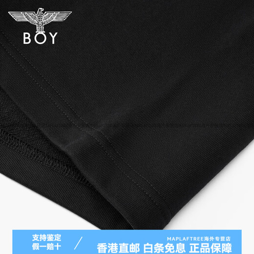 
BOY LONDON Spring Men and Women Same Knitted Shorts Big Eagle Side Offset Printed Straight Pants N14983 Black XS