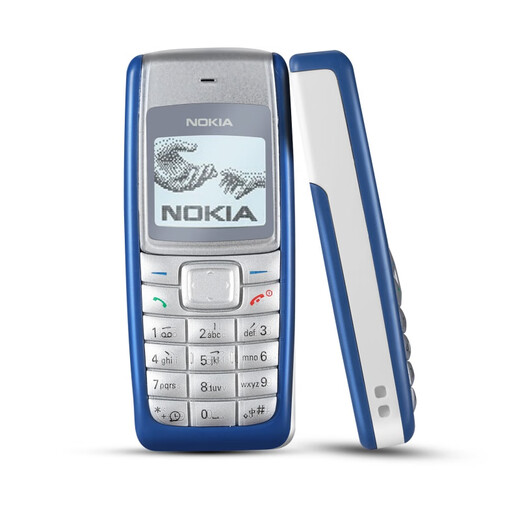 诺基亚（NOKIA）直板1110经典按键备用保密超长待机学生1112老人 1110黄屏移动版蓝色 裸机没有电池