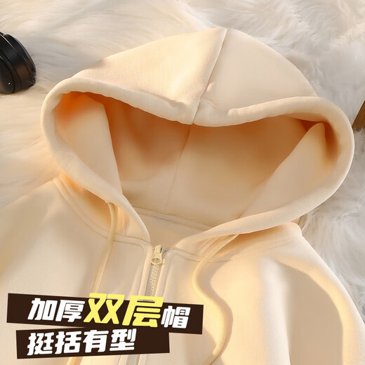 真维斯男士秋季夹克320G重磅棉美式潮牌拉链开衫外套男款宽松休闲上衣