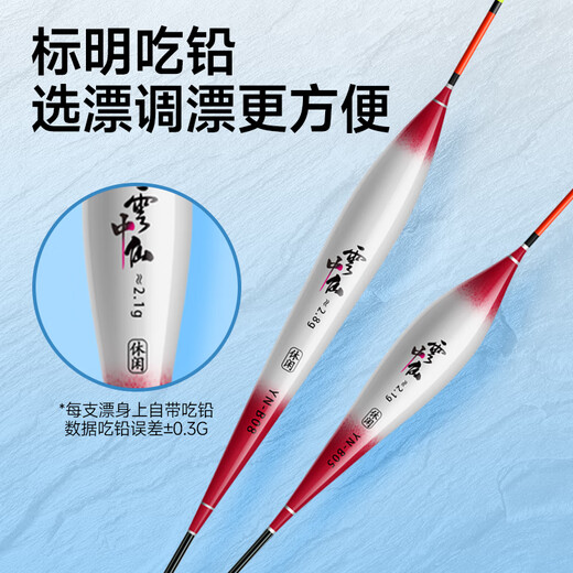 Xiaofengxian Wild Fishing Float Set, Luminous Float, Sensitive, Full Set, Bold, Eye-catching, Multi-water Area, Day and Night, Bite Hook, Color-Changing Float, 6 Small Bold, Multi-water Area Wild Fishing Set, ABS Float Box