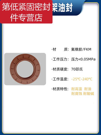 氟胶骨架油封内径723耐腐蚀耐磨TC骨架油封水封TG4外螺纹 氟胶18*30*7