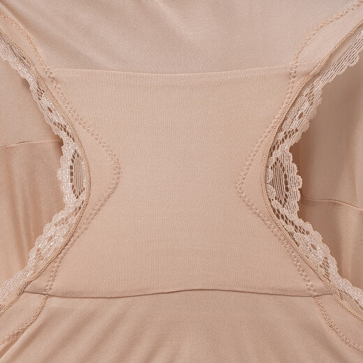 Siberian thin silk underwear for women 100% mulberry silk shorts sexy lace markless breathable boxer pants large size skin color 3886 M [reference weight 90~105 Jin [Jin equals 0.5 kg]]