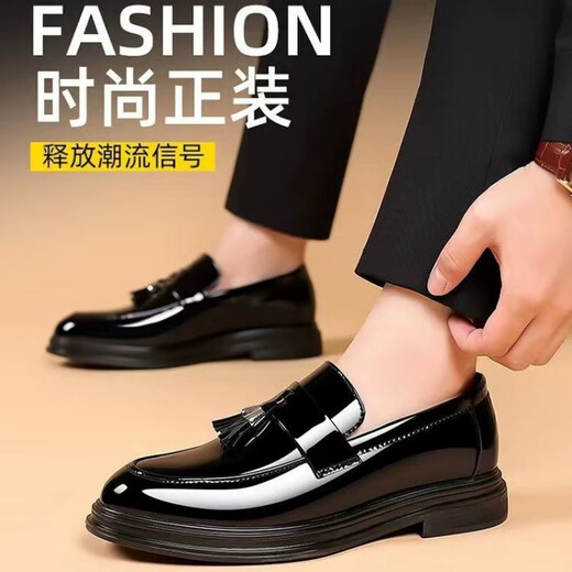 Zapatos de cuero yuanbeiying zapatos de cuero de cuero para hombres de suela suave para hombres zapatos de trabajo de cuero de patente