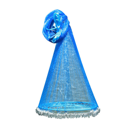 Mengda Fishing Net Casting Hand Throwing Fishing Net Large Frisbee Disc Hand Casting Fishing Easy Throwing Net Swinging, Catching and Fighting Automatic Fishing Net Anti-hanging Chain 1.5 Meter 300 Type Half Finger