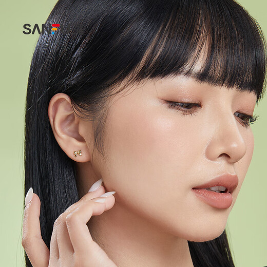 Sanfu 925 silver sweet and cool earrings pair, fashionable design and exquisite jewelry earrings 814694 655615 2 pieces