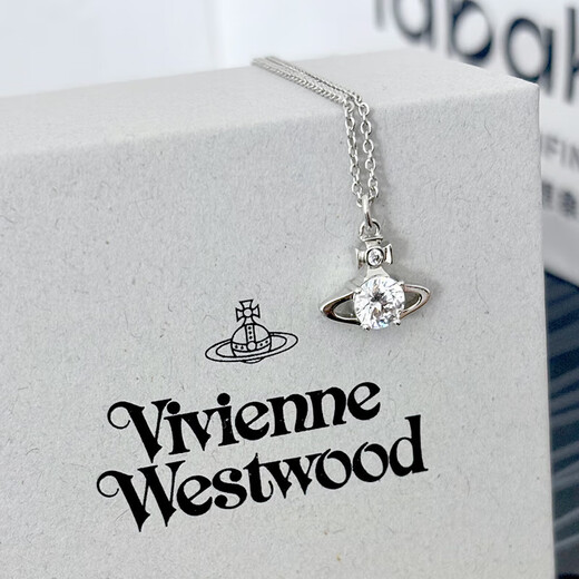 Vivienne Westwood (Vivienne Westwood) Queen Mother of the West genuine necklace for women Saturn crystal pendant clavicle chain simple birthday gift for girlfriend