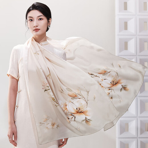 
STORY Of SHANGHAI Silk Scarf Women's Spring High-end Scarf Mulberry Silk Shawl Mother's Birthday Gift Jintangchun