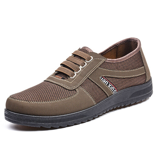 2025 Nuevo verano Single sin deslizamiento Sobre suave Zapatos de tela para hombres zapatos de tablero liviano para hombres Marrón 43