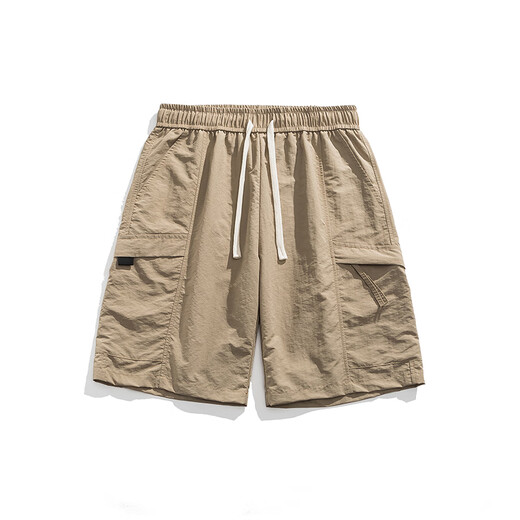 Homlean Trabajo pantalones cortos para hombres Summer delgado seda de hielo frío