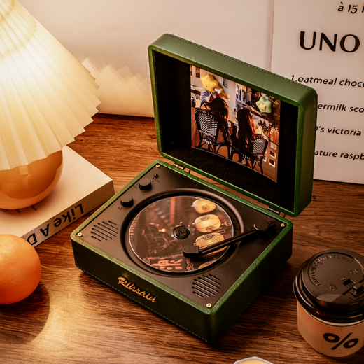 Riksoin Customizable Discs CD Players Discs Audiophile Albums Bluetooth Players Retro Listening Discs Nostalgic Retro Art CD Players for Chinese Valentine’s Day Birthday Black Gold Original Sound Quality 5.4 Bluetooth Chip + Sound of Berlin