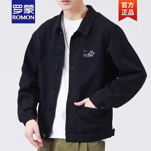 
ROMON jacket men's spring 2025 new shirt lapel spring men's work jacket early autumn jacket top [upgrade version] K12806 gray 2XL [recommended 140160Jin [Jin equals 0.5 kg]]