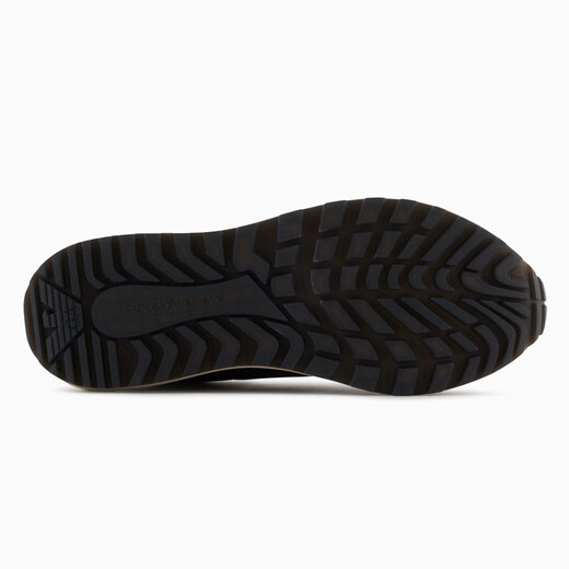 ARMANI NEUER MEN DICKEN SOLE MESH SNEAKERS EA Brand Logo Schnüre-up-Low-Top-Casos-Schuhe Mode große Namen Herrenschuhe Navy X4x684 (U555) Größe 40.5