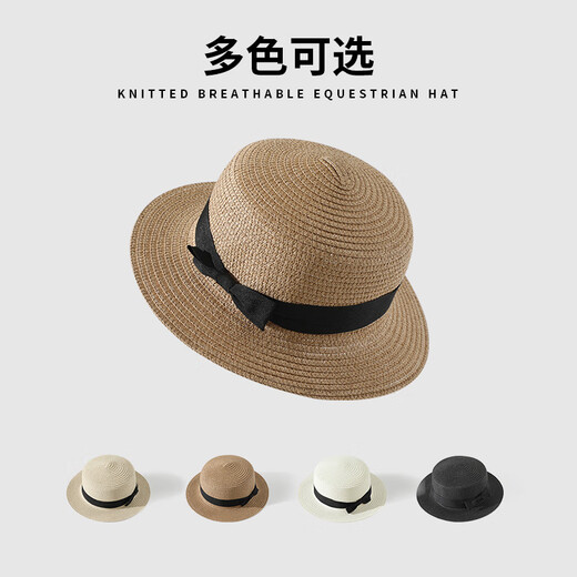 Antarktis Nanjiren Flat Sun Protection Hut Frauen Sommer Strohhut Stroh gewebten Sonnenhut Top Hut Französisch High-End-Modegesicht klein Weiß