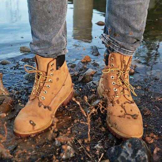 Timberland Men's Shoes Martin Boots Men's Classic Unbreakable Rhubarb Boots Cowhide Water-Repellent Wear-Resistant Hiking Shoes Outdoor Sports Boots Classic 42 Men's Code (265)