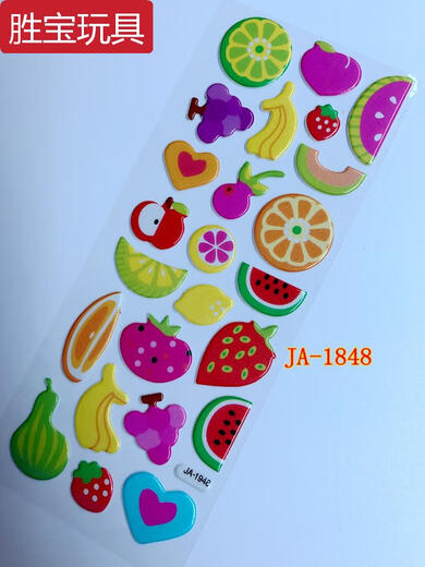 Qilicai Fruit Apple банановые наклейка детская наклейка детская сада в начальной школе паста цветочная головоломка