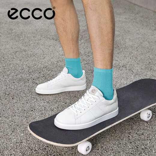 ECCO Herren Classic Vielseitiges vielseitiges Kuhläden leichter Luxus Casual Shoes Street 521304 Weiß/Kiesgrau 43