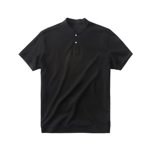 
Mr. Bu Bu Fashion Stand Collar Pure Cotton Men's T-shirt in Summer New Slim Black Short Sleeve AT12023 Black S 165