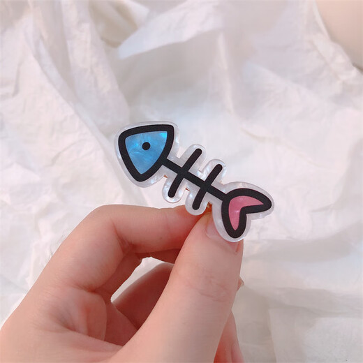 Jiaoxue Fiacry small fish bone hair clips 4 pack women's side bangs clip forehead one-word clip bb clip headwear