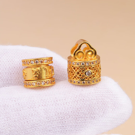 Library selected gold 999 pure gold 18k gold necklace Ruyi seal seal Fu word Passepartout pendant pendant clavicle chain for women W111