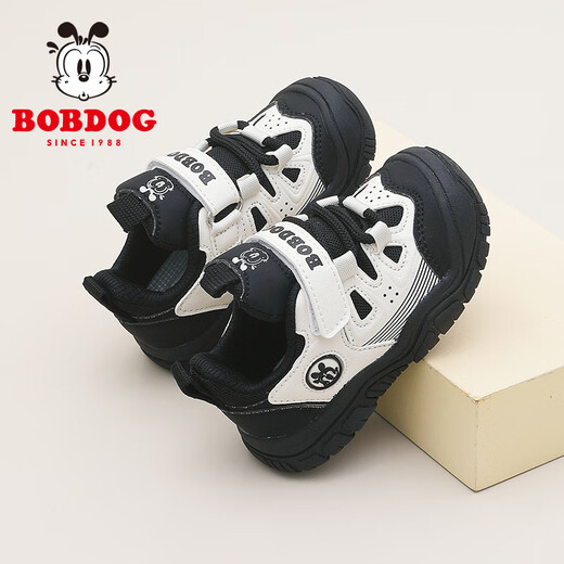 Babudou Children's Shoes Spring Boys' Sports Shoes Breathable Children's Toddler Shoes Fashion 102351091 Light Rice/Black 25