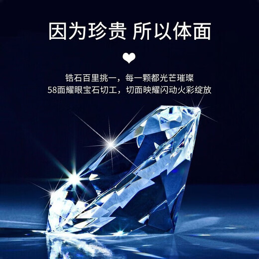 Saturday Fortune Ocean Heart Platinum Necklace Women's Pendant Women's Light Luxury Ring Valentine's Day Gift for Girlfriend Suitable for Girlfriend