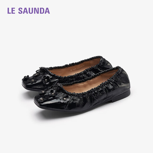 Lairsdan [Princess Princess] 2025 Spring and Summer New Fashion Lightweight Comfort Patent Leather Sheepskin Comfort Single Shoes Women 6M15901 Technology Silver SVK 37 (235mm)