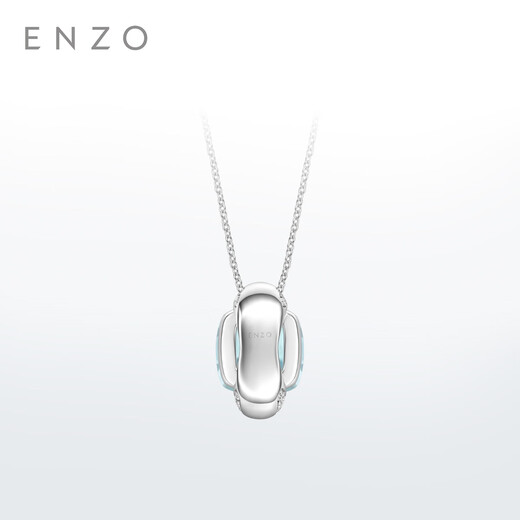 ENZO 18K gold fresh blue sugar cube necklace EZV9023 birthday gift 45cm