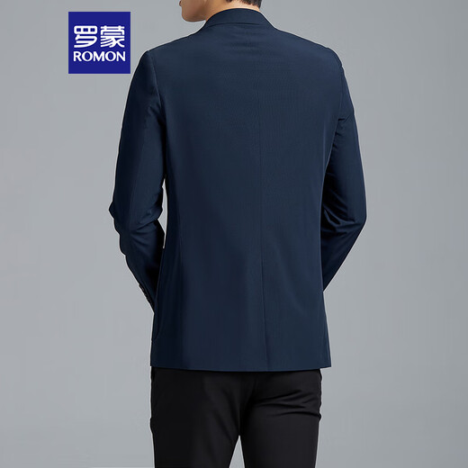 Romon (Romon) Anzug Herren vierjähriger lässiges kleines Anzugsbetriebs Single West Top Professional formelle Jacke 2322 Blau 3xl