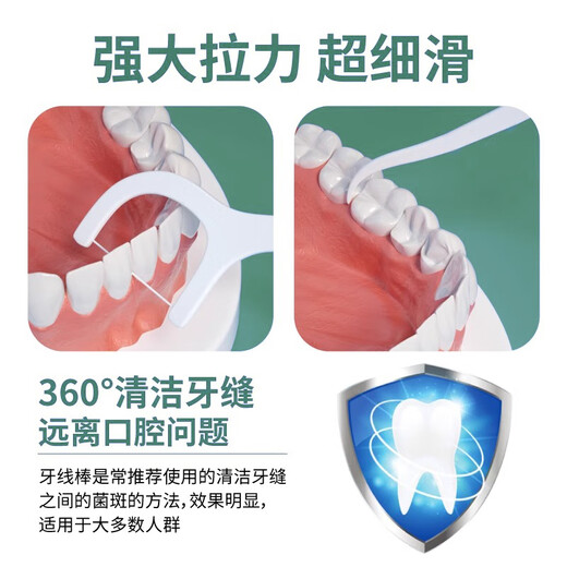Boxed floss rod ultra-fine disposable toothpick floss portable floss Shanhaijing limited [1 box]
