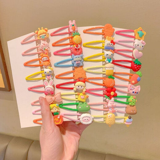 Duti Korean style children's hair accessories bb clip card for broken hair baby bangs clip side clip headband girl hair clip little girl hair clip solid color mixed set of 40 pieces