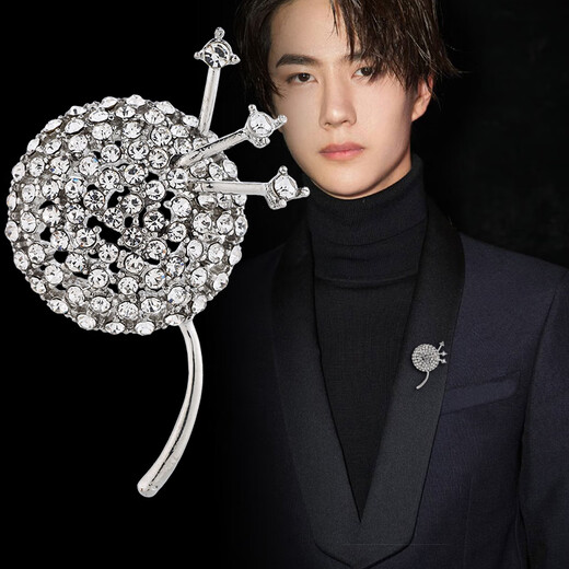 QUAMER Gold Store New Fashion Brooch Men's Trendy Girls Couple Suit Brooch Corsage Accessories Autumn and Winter Golden Wheat Ears 3036