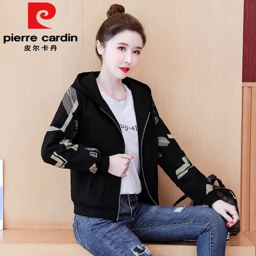 皮尔卡丹（pierre cardin）小香风短款夹克外套女2025年春秋新款休闲上衣女装春秋女士棒球服 蓝色-6636- 常规 S
