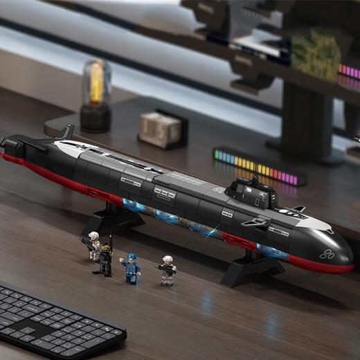 Строительные блоки Senbao, совместимые с фильмом LEGO военный Красное море, Jiaolong Operation Assault Submarine Boy собрал подарки на день рождения игрушки Jiaolong Assault Summarine (698p) -49 см длиной